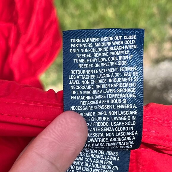 Ralph Lauren Red Quilted Calf Suede Trim Mid Length Barn Jacket Girls Size 12 - Picture 8 of 10